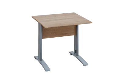 EPK 18 - 8  stůl kancelářský, kovová podnož stříbrná, deska 18 mm, široký 800 mm, dub bardolino